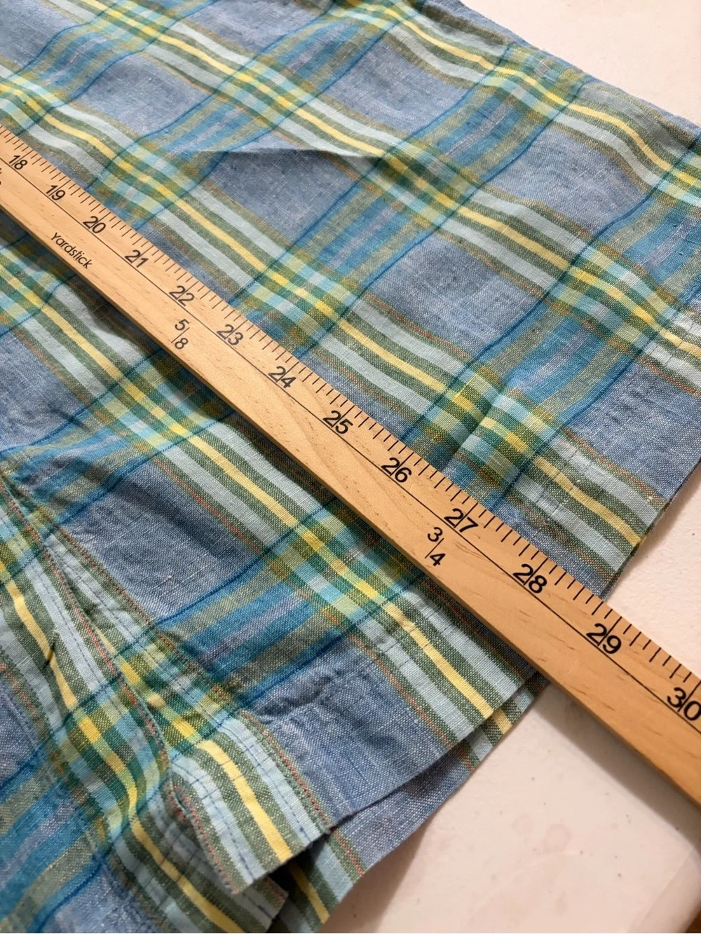 Saks Fifth Avenue Blue & Green Plaid Women’s Button-Down Shirt